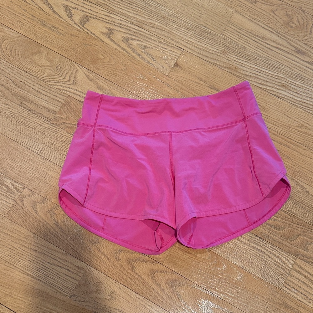 lululemon athletica Bright Pink Speed up 4” Athletic Shorts